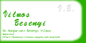 vilmos besenyi business card